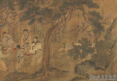 图片[2]-Night Banquet Under Peach and Plum Blossoms-China Archive